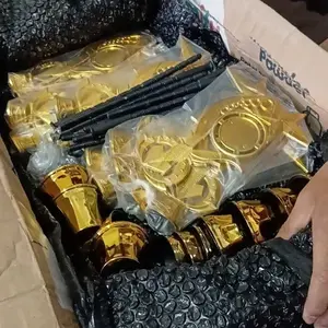 Trophy Piala Marmer Guci 1 set Juara 123 Tinggi 40cm