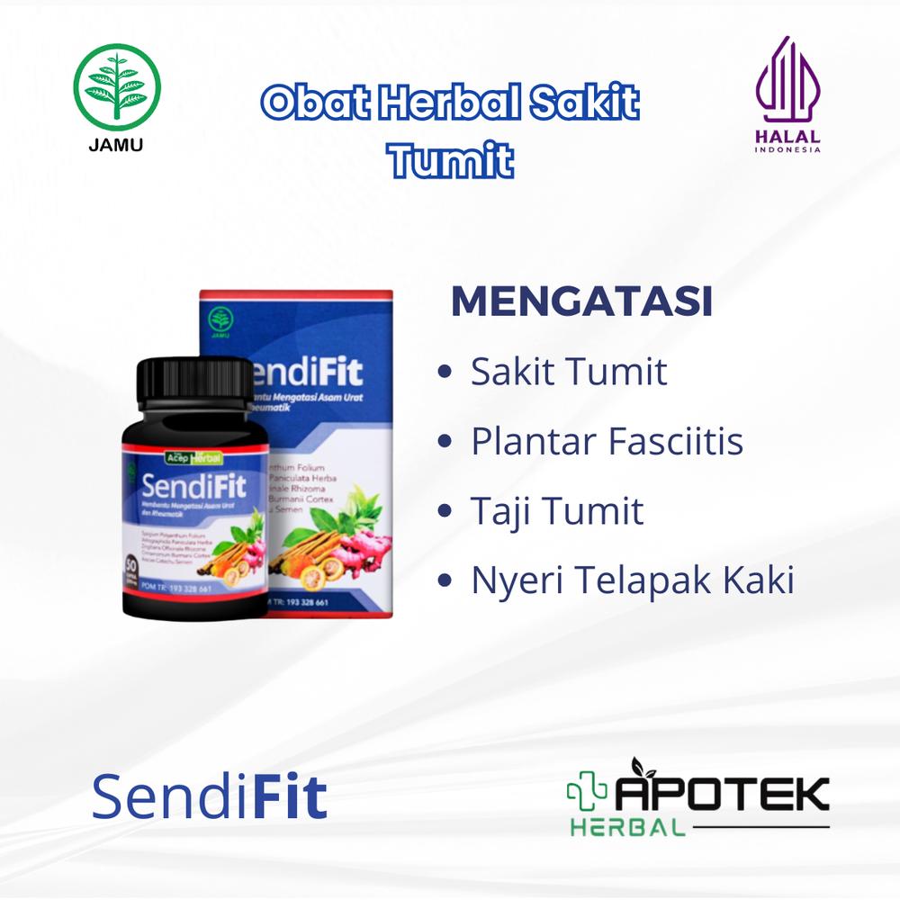 SendiFit untuk Sakit Tumit Plantar Fasciitis Radang Tumit Taji Tumit Telapak Kaki Nyeri Kaki Bengkak Kebas Kaku Kram Kesemutan Isi 50 Kapsul