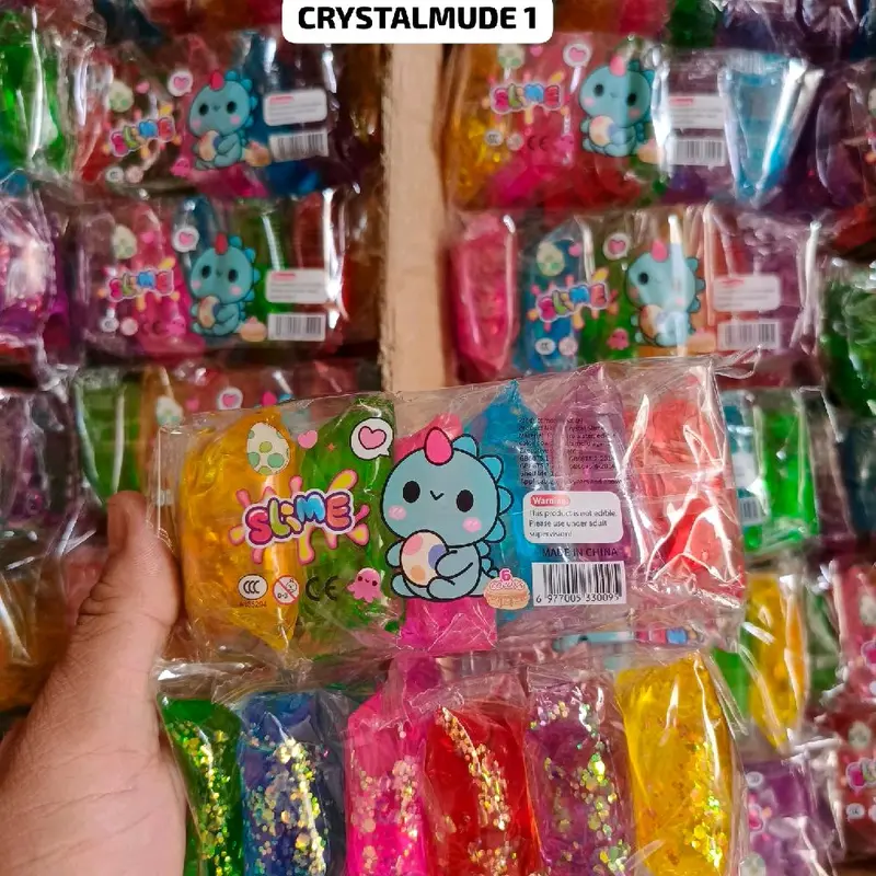 VIRAL PROMO CRYSTAL MUD SLIME PACK IMPORT 6 WARNA /CLAY BENING MAINAN ANAK 2