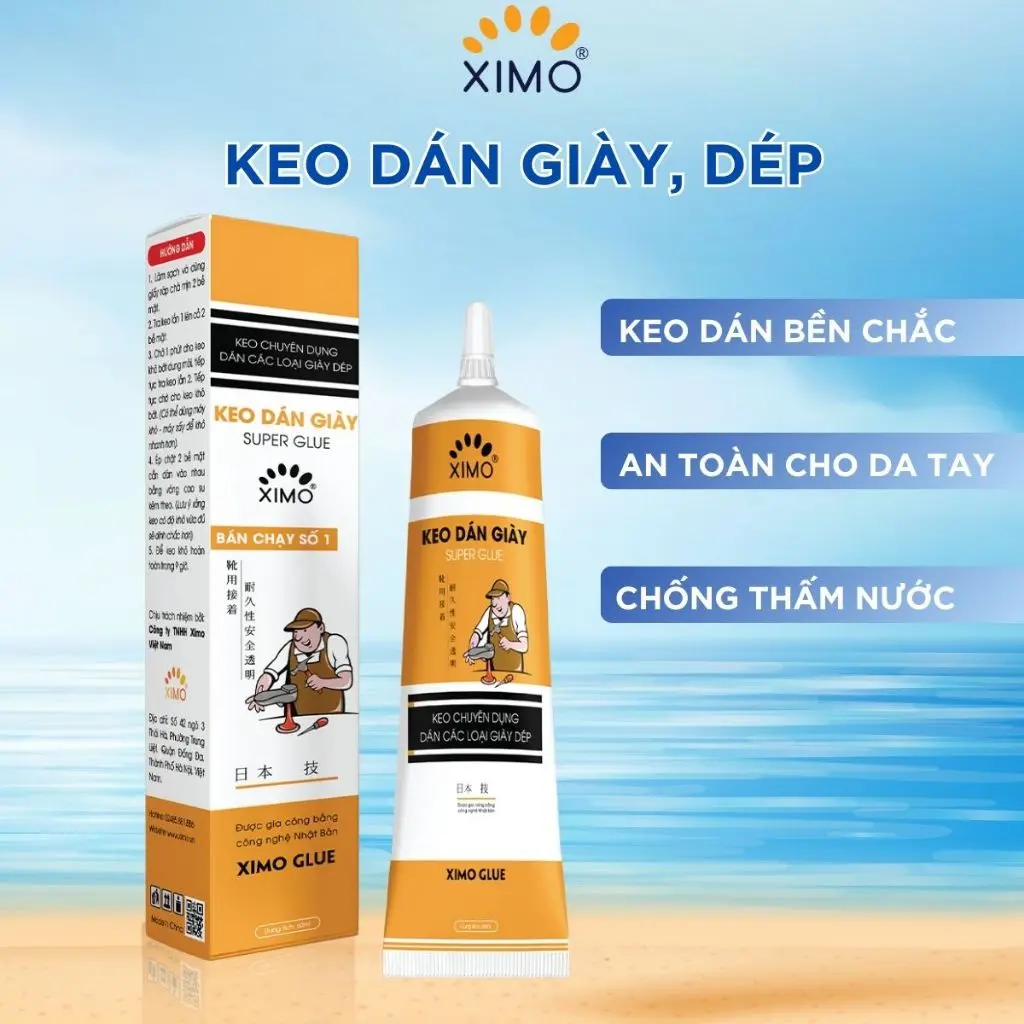 Keo dán giày thể thao siêu dính dùng nhiệt trong suốt không tổn thương da XIMO KDG06