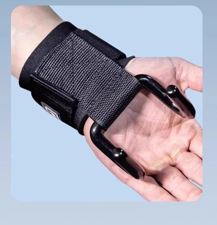 Sarung Tangan Gelang, Kait Tarik Kebugaran Kuat, Anti Selip, Cocok untuk Menggantung Palang Horizontal, Peralatan Pendukung