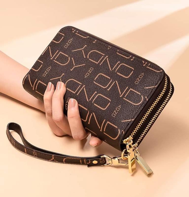  Ví Da Nữ Cầm Tay Nhiều Ngăn Khoá Phong Cách Hàn Quốc Chất da mềm mịn không bong tróc Wallet Hình Chữ Nhật  Nâu  