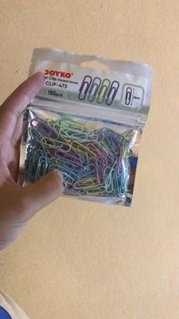 Product Review of (150 Pcs) Paper Clip Oval Warna Warni JOYKO CLIP-472 / CLIP-473 / No.3 Clips Klip Kertas Sedang 28 mm from B**t 0
