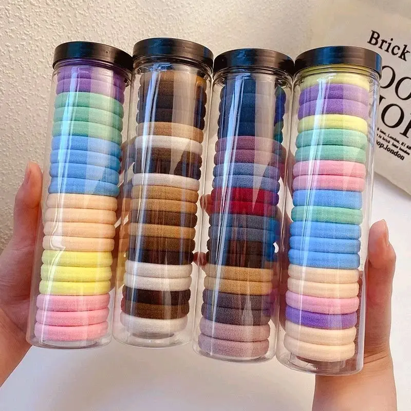 ISI 20 Pcs Ikat Rambut Elastis Wanita Kunciran Rambut 20Pcs Polos Warna Warni Karet Korean Fashion