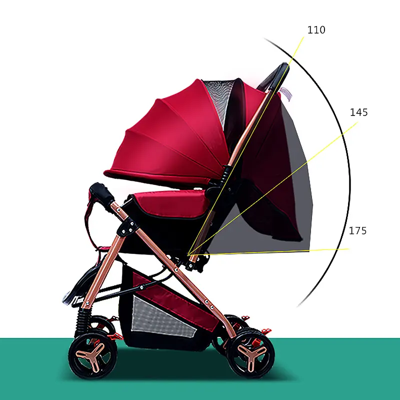 【 Pengiriman terjamin aman】 Stroller Baby Kereta Dorong Bayi Lipat Traveling Bisa Newborn 7