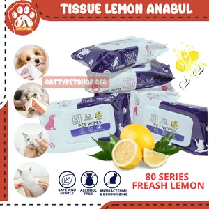 [CATTYPETSHOP] kebersihan TISU GLOVE 6PCS pembersih bulu anabul - tisu basah mandi anabul