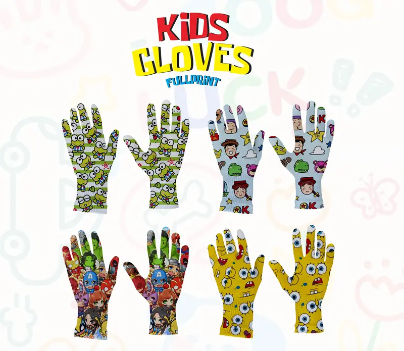 Sarung Tangan FullPrint Anak Motif Kartun #003 0