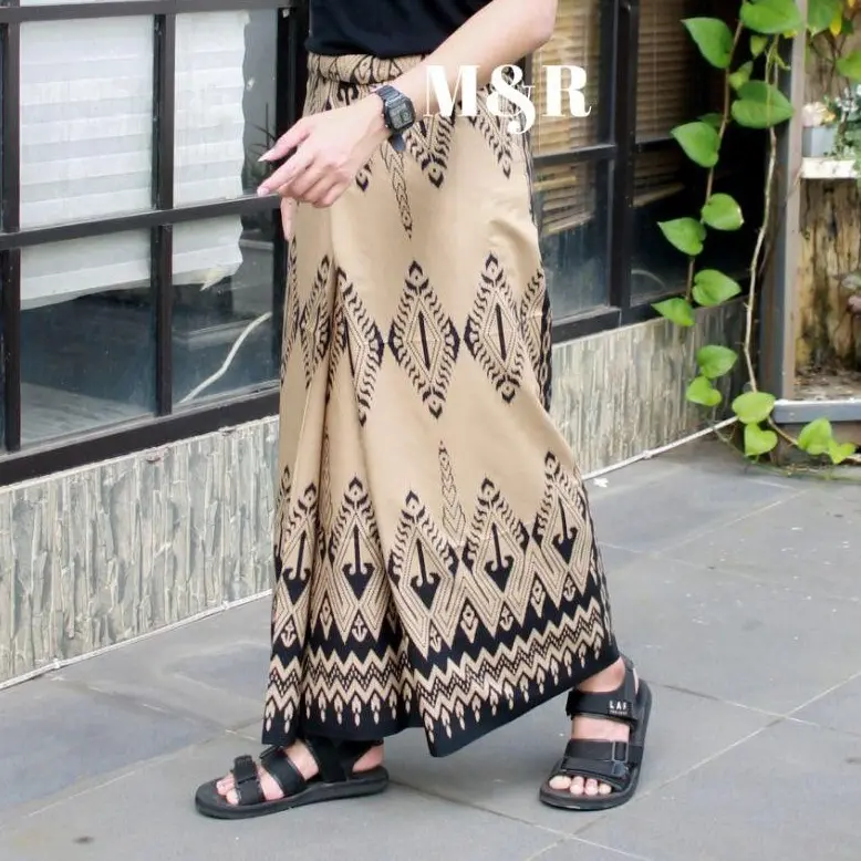 Sarung Dewasa Buwana Krem Rayon Super S+ - Santri Street Shop Exclusive