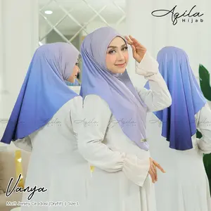 Hijab Instan Vanya Syria Gradasi Jersey / Hijab Ombre Gradasi By Aqila Hijab