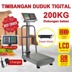 Timbangan Duduk Digital 300kg / Timbangan Barang / Timbangan Lantai 300 KG/Single Display Timbangan Duduk Digital 300 kg