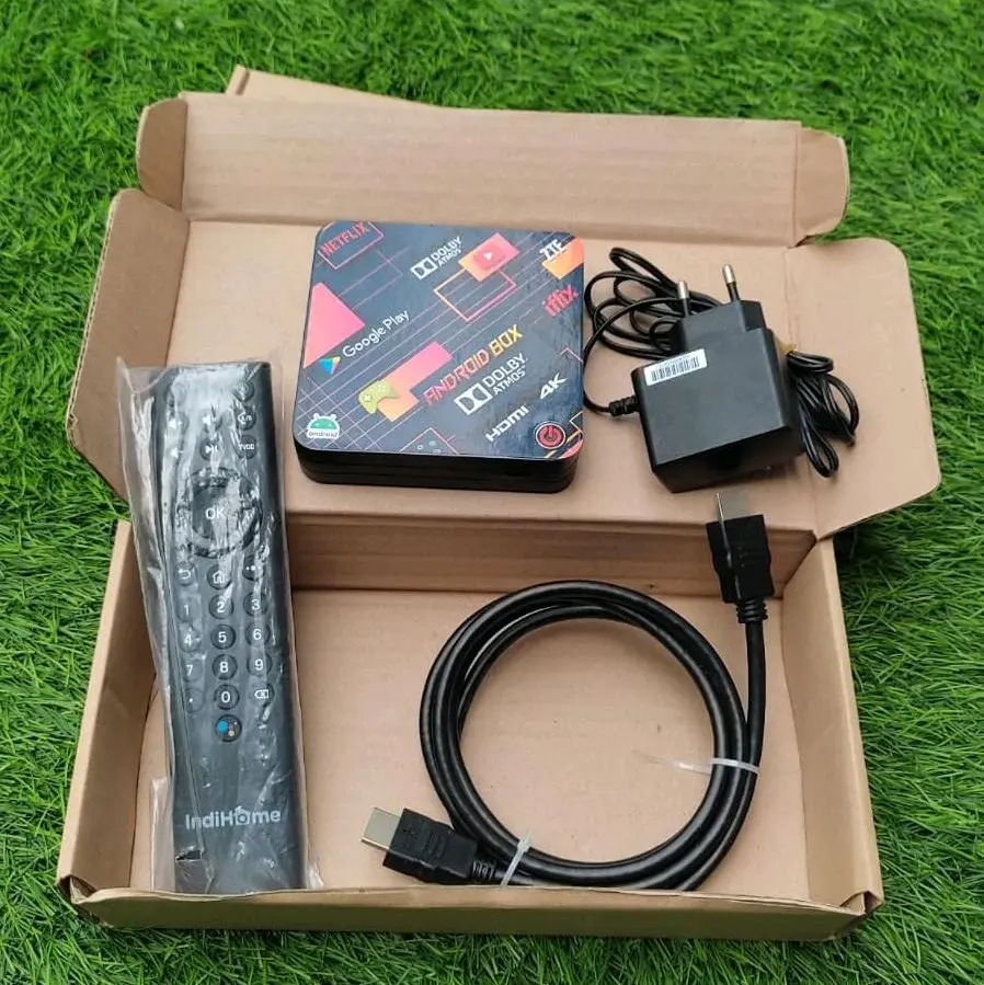 Androix Box ZTE B860H v5 Full Root & Aplikasi dengan Kabel HDMI, Remote Voice, dan Bluetooth