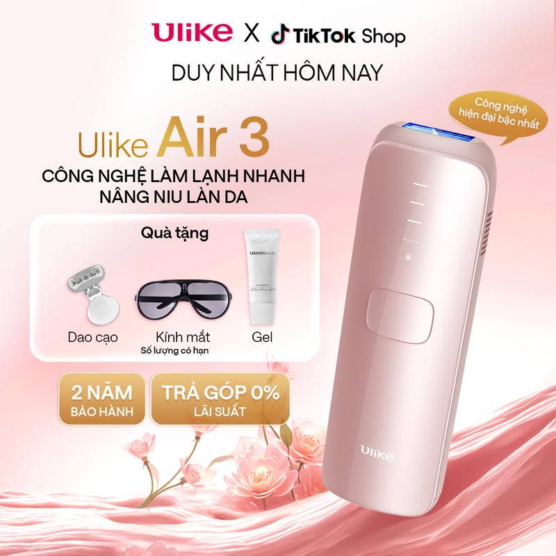   KOL  Máy triệt lông Ulike Air 3 công nghệ làm mát Ice Cooling IPL Sapphire Hồng - LK 