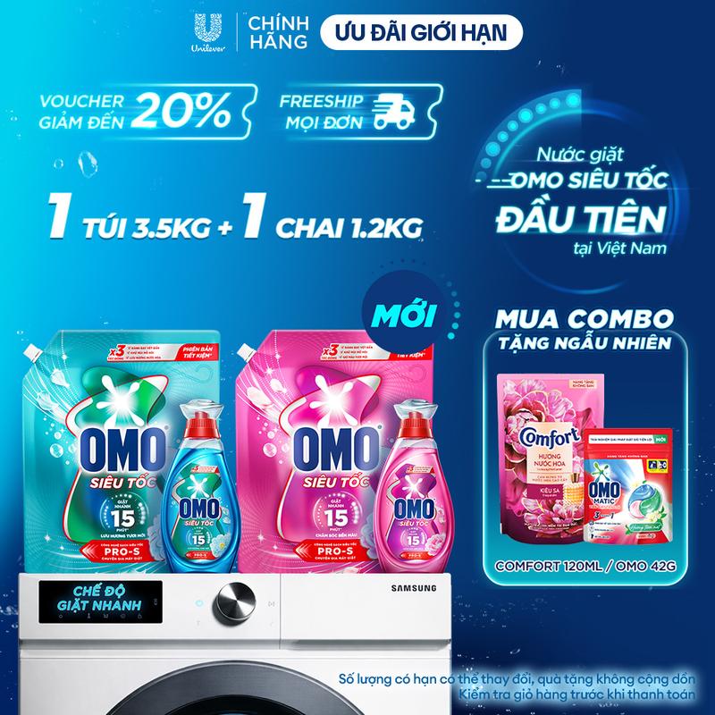 Combo chai & túi Nước giặt Omo Siêu Tốc đầu tiên tại Việt Nam được thiết kế…