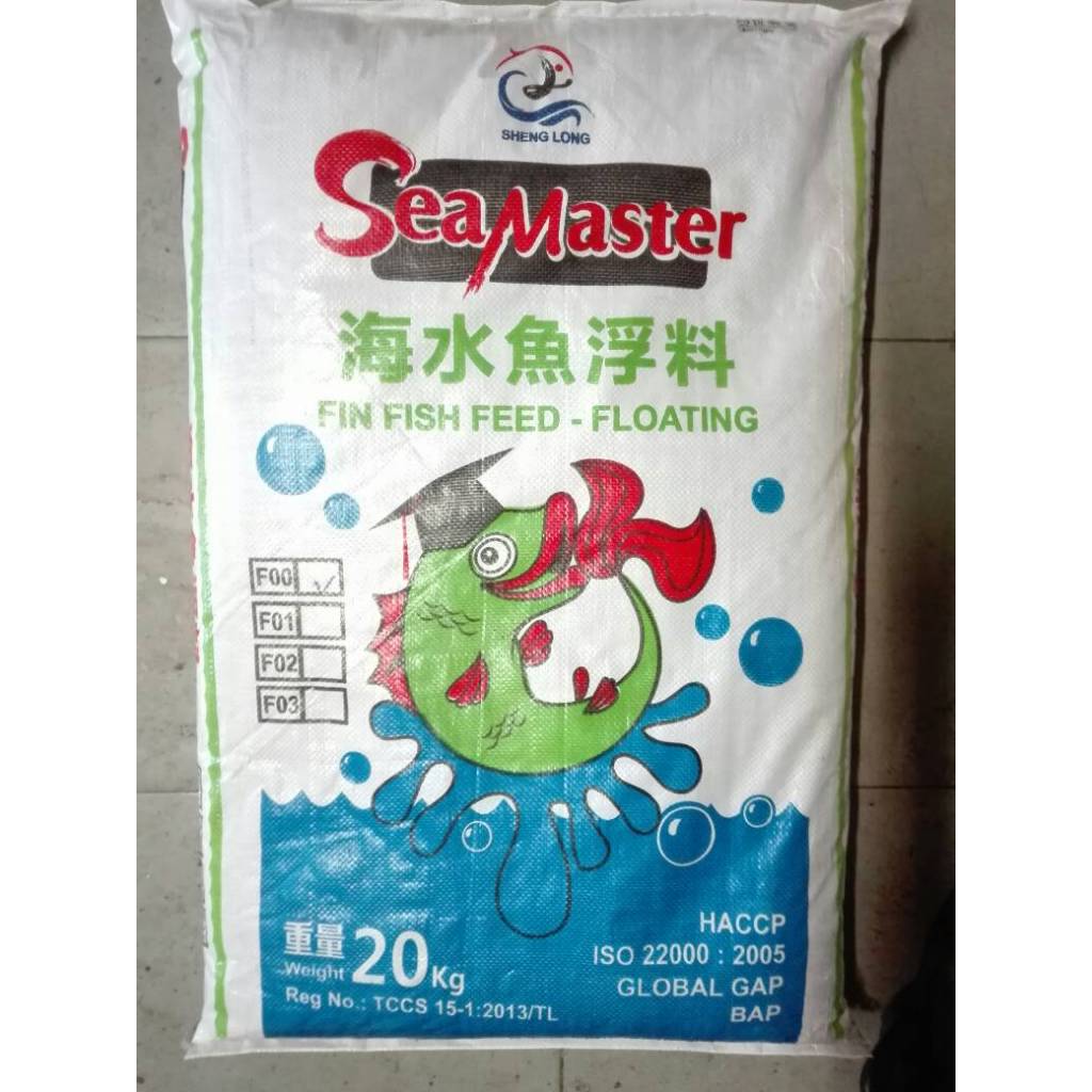 SeaMaster F00 Fin Fish Feed Baby Pellet 0.7mm 20kg Ocean Seawater Saltwater Floating Food Makanan Ikan Sea Master Marine
