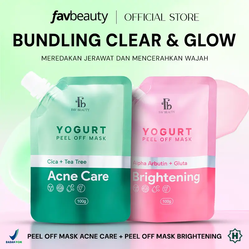 [Ready Stock] [Get Free Gift] FAV Beauty Paket 2pcs Yogurt Peel Off Mask Acne Care Brightening Skin Barrier Firming | Masker Kelupas Kulit Wajah Berjerwat Kering Penuaan Dini Perawatan Skin Barrier Melembabkan Melembutkan Mencerahkan | Halal | BPOM | COD 5