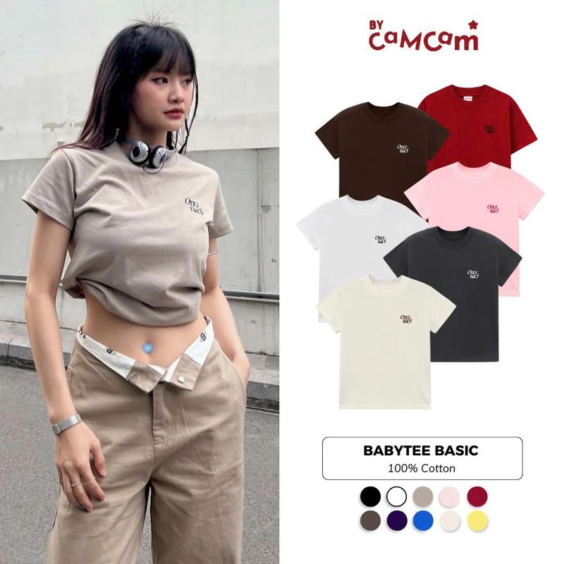 Áo BABYTEE BASIC Nhiều Màu Bycamcam Top Cổ Tròn Nữ Women