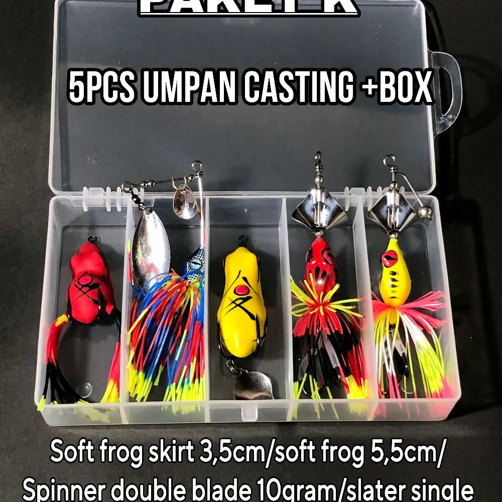 Paket Umpan 5Pcs Angler's Antics Umpan Casting Gabus Maupun Toman Lure