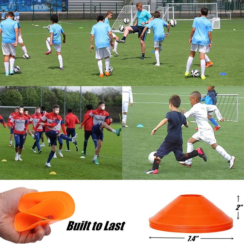 50pcs/Tas Cone Sepak Bola Mangkok Bola Training Latihan Atlet Sepak Bola Mangkuk 2