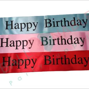 Selempang Sablon Happy Birthday/Graduation/Bride To Be/Mom To Be/Polos