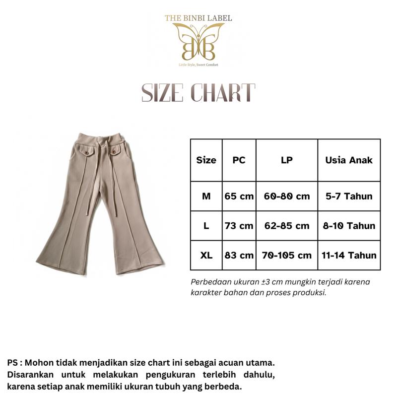 THEBINBILABEL Shanum - Celana Cutbray Anak Perempuan Celana Panjang Anak Perempuan Umur 5 - 14 Tahun Celana Lebaran THEBINBILABEL Shanum - Celana Cutbray Anak Perempuan Celana Panjang Anak Perempuan Umur 5 - 14 Tahun Celana Lebaran