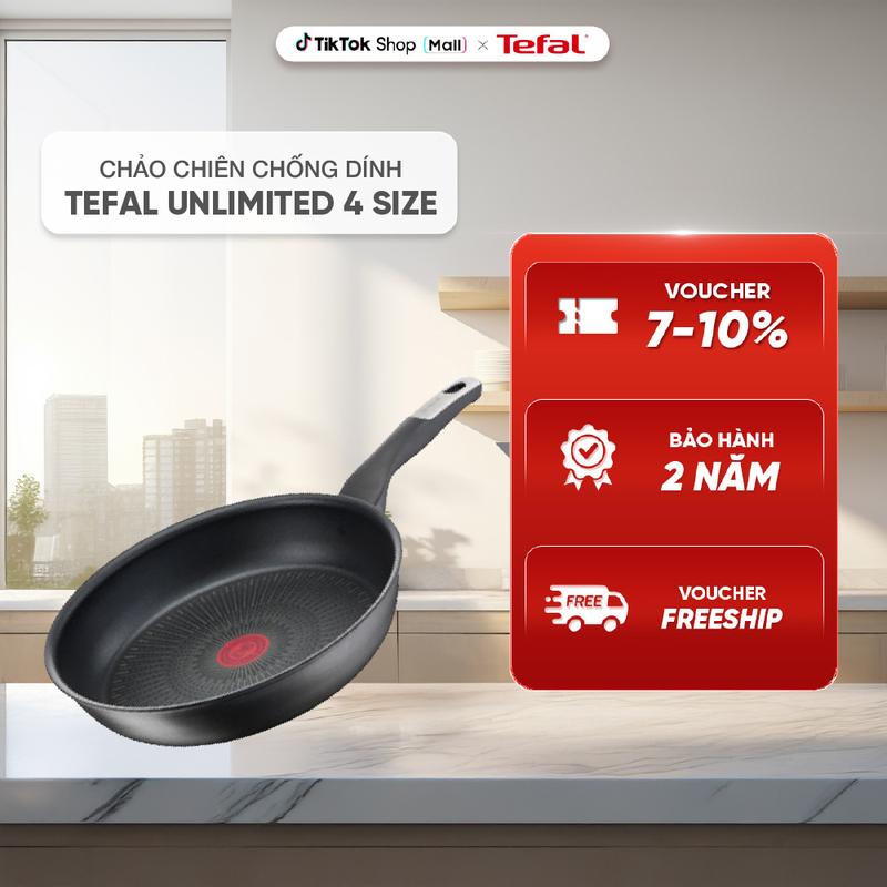 Chảo chiên chống dính Tefal Unlimited 20/22/26/28cm G2550243/G2550302/G2550502/G2550602