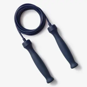 Decathlon DOMYOS Tali Skipping Adjustable dengan Gagang Karet 3 m  Biru Tua - 8828273