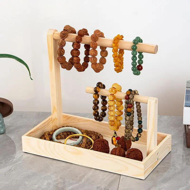 Giá Đựng Vòng Tay, Dây Treo Trưng Bày Đồ Trang Sức, Làm Bằng Gỗ Nguyên Khối, Giá Đựng Chìa Khóa, Thích Hợp Cho Vòng Tay, Hạt Phật, Giá Đựng Đồ Trang Sức, Giá Đựng Ngọc Bích Đá Cổ 1