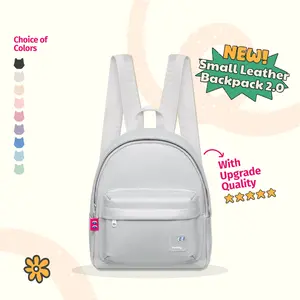 Paddy Small Basic Leather Backpack - Paddybag Tas Wanita Mini Sekolah Serbaguna Polka Dot Pink Ransel
