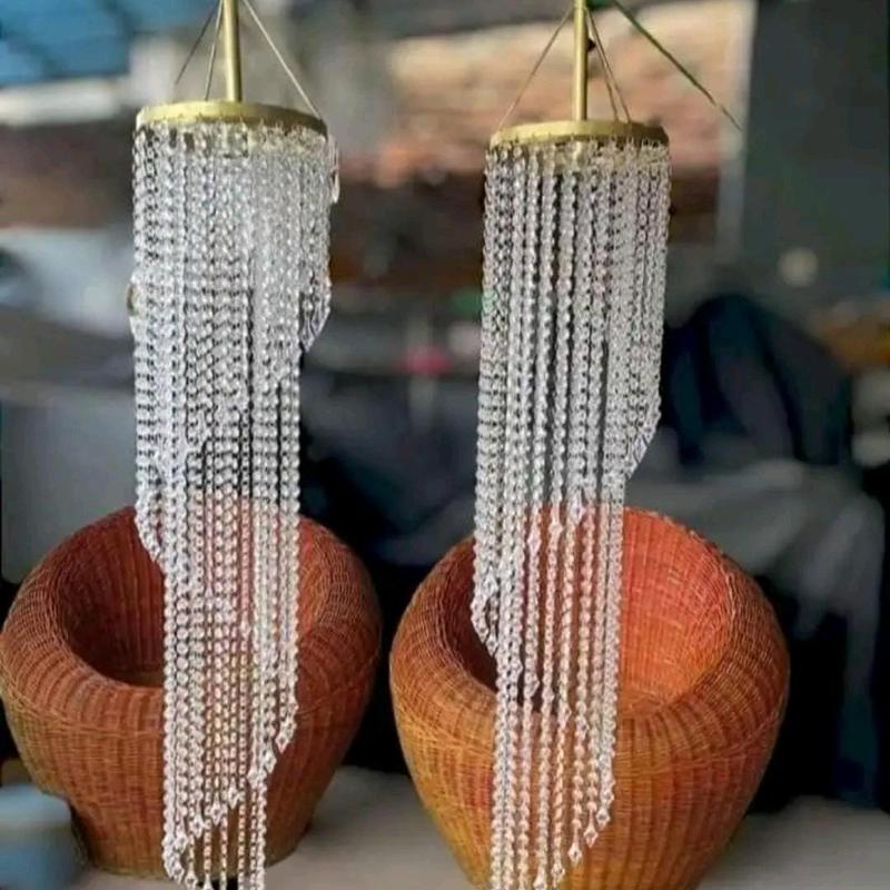 lampu Kristal juntai akrilik, lampu Kristal dekorasi, lampu wedding, lampu hias 3