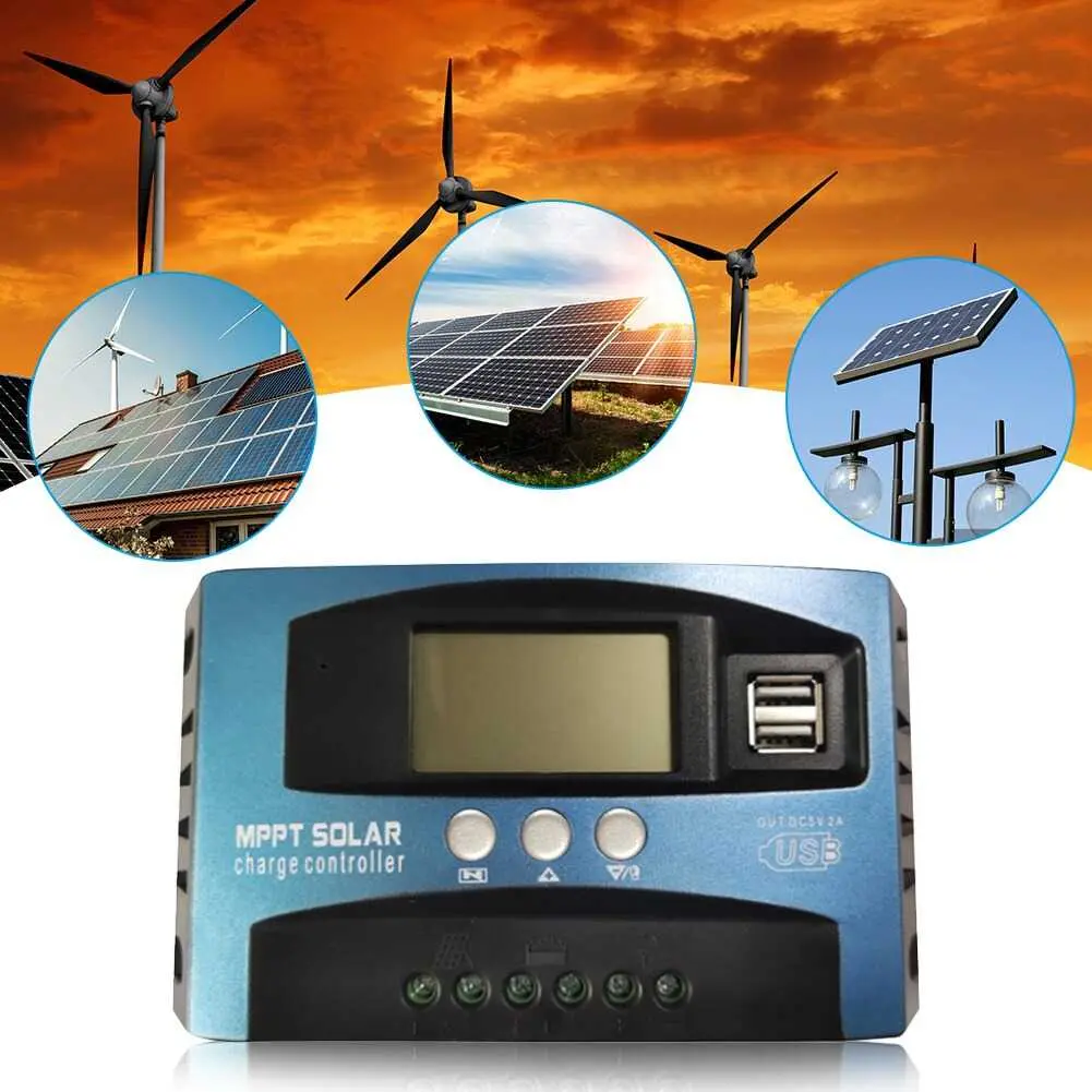 Sola Bright MPPT Solar Charger Controller Regulator 2 USB LCD 12/24V - MPS36