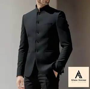 [Alana] Setelan Jas Koko Mandarin Pria Dewasa High Twist/Setelan Jasko Mandarin & Celana Pria Dewasa Premium