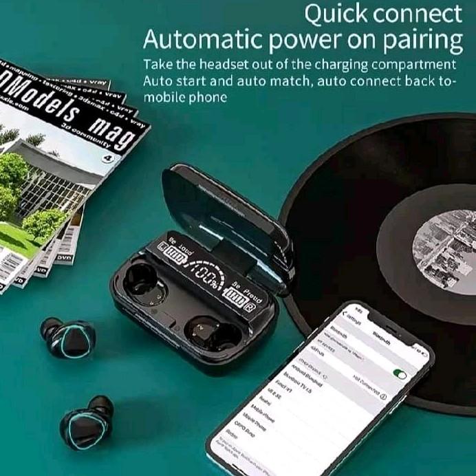 TECH TRILL STORE'S KEDATANGAN TERBARU: M10 TWS EARPHONE NIRKABEL, EARBUD SPORT TAHAN AIR DENGAN MIKROFON & KOTAK PENGISI DAYA 3