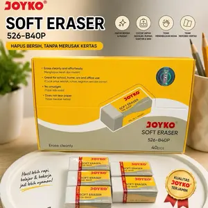 Joyko Soft Eraser 526-B40P 40pcs Hapus Bersih Tanpa Merusak Kertas Kualitas Terjamin