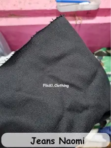 Kain Naomi Bahan Jeans Naomi Stretch Denim Naomi Black JeansHitam Pekat Jeans Melar Hitam