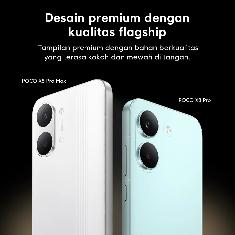 POCO X8 Pro Series | POCO X8 Pro Max (12GB/512GB)  (12GB+256GB) | POCO X8 Pro (12GB+512GB) (8GB+512GB) (8GB+256GB) | Dimensity 9500s* | 8500mAh (typ) battery dengan 100W HyperCharge* | HP Gaming [Xiaomi Official Store]