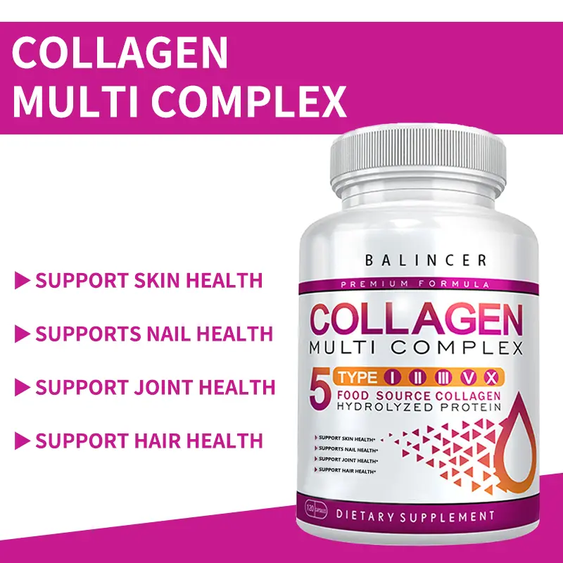 Balincer Collagen Health Supplement Supports Nail, Hair and Skin Health 30,  60, 120 Capsules