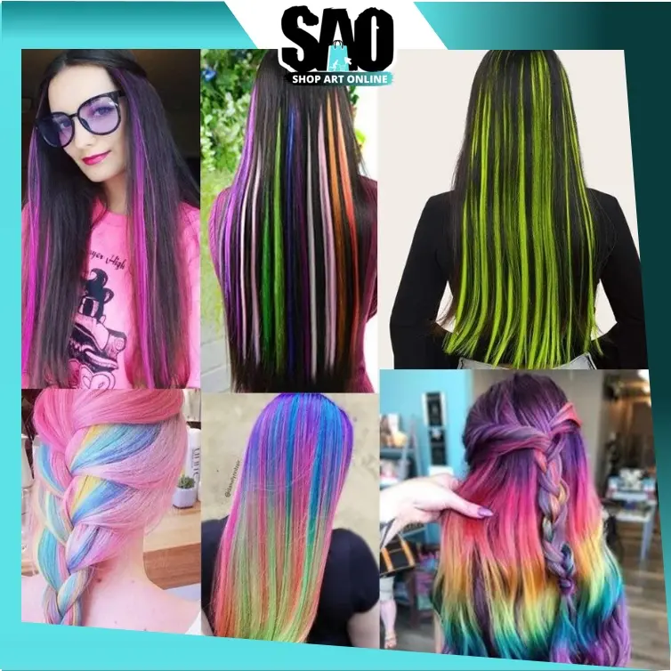 SAO - 6121 Extension Smoothing Wig / Wig Jepit Extension Smoothing / Wig Jepit Rambut Palsu / Hair Clip Wig Colour Highlight 0