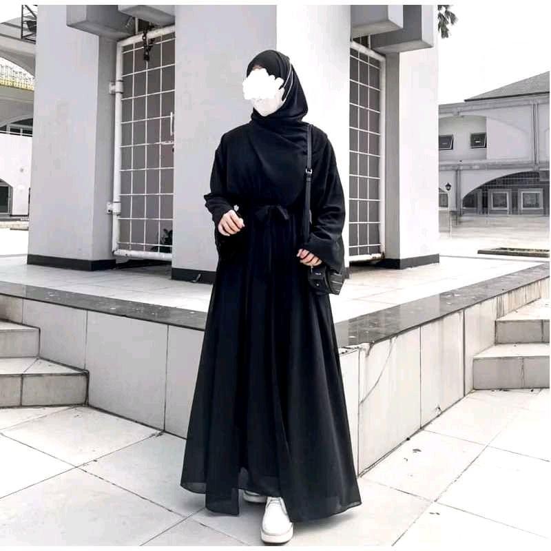 Product Introduction of Set Gamis Salwa Abaya 2in1 Gamis Dan Outer Bahan Ceruty Babydoll Gamis Muslimah Terbaru Kekinian By You Glow Fashion 21