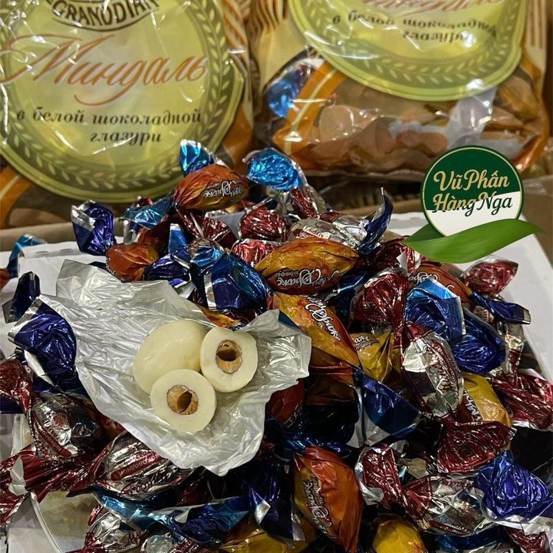  Kẹo socola hạnh nhân GrandDian Nga Trắng - Gói 450g - Snack 