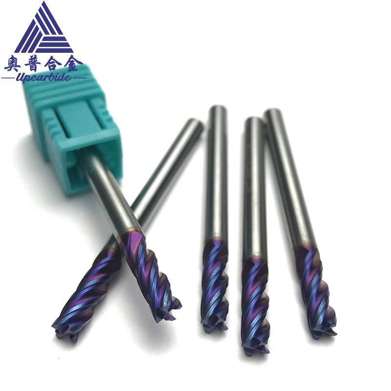 55HRC 4 Flutes Full Sizes Tungsten Carbide Flat End Mills 5