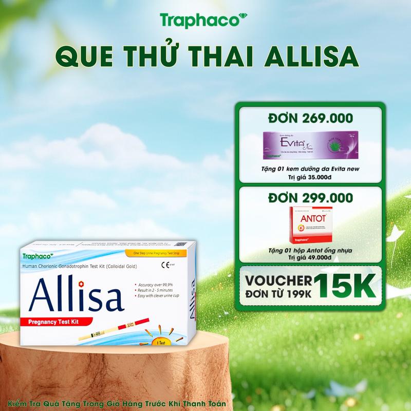 [Combo 5/10] TBYT Que thử thal HCG Allisa Traphaco