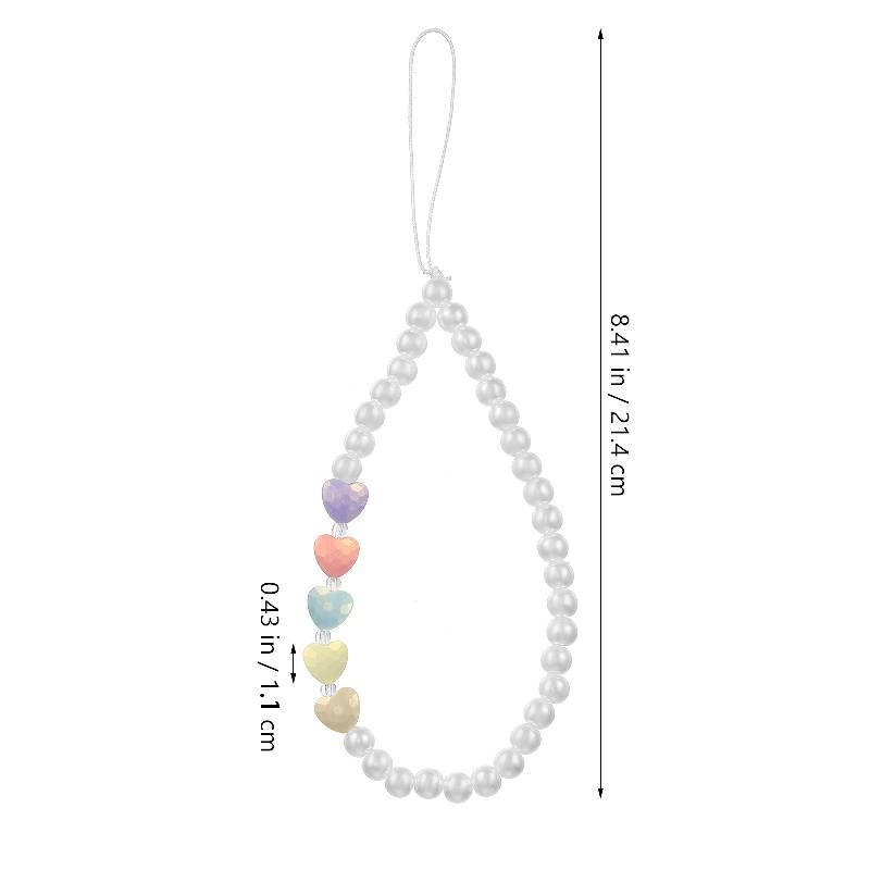 Gantungan HP Manik-Manik love mutiara Lucu simpel | Phone strap mutiara unik