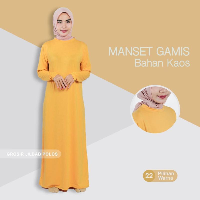 Manset Gamis Bahan Kaos Rayon dan Spandek 1
