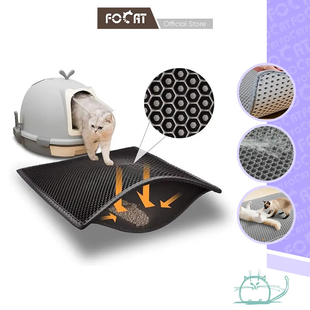 FOCAT Keset Pasir Kucing Anjing M51-M53 Pet Litter Mat Double Layer EVA / Keset Pasir Hewan