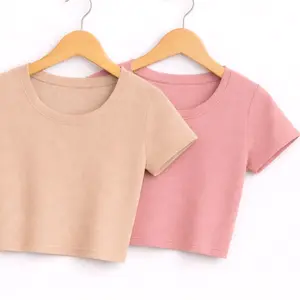 Beli 2 Baju Basic Crop Top Knit Premium Bahan Knit Snowy Halus Super Tebal Nyaman