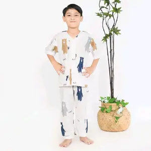 King Azlan Piyama Anak Unisex Motif Poland Bear