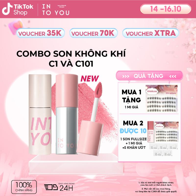 Son Không Khí Dưỡng Ẩm C5 INTO YOU Son Bùn Bền Màu Mềm Mịn, Che Thâm Môi, Nhẹ Tênh Như Không, Son Phù Hợp Với Nhiều Tone Da 1.8g Mud Lipstick