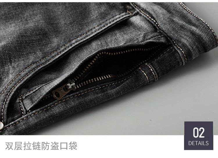 Product Introduction of Men Clothing New Pattern Recreational Vintage Nostalgia Smoky Grey Jeans Straight Cylinder Loose Street Trousers Autumn Female 15