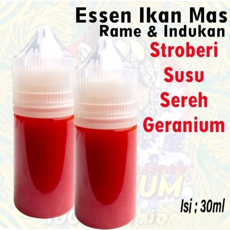 Essen Ikan Mas Rame Indukan Special Aroma Stroberi Susu Sereh Geranium Oplosan Umpan Mancing