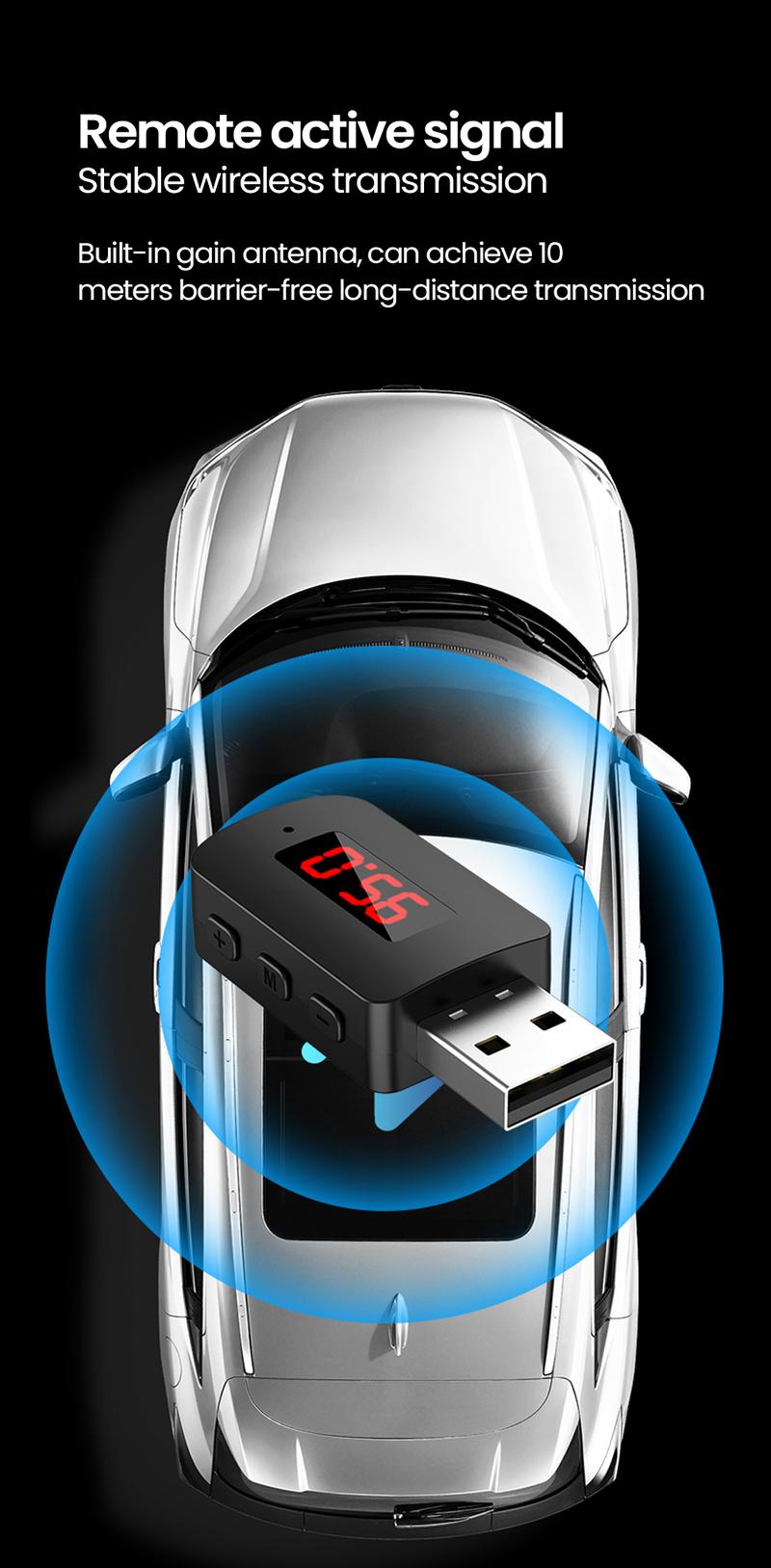 Product Introduction of Bộ Chuyển Đổi AUX trên ô tô Bluetooth không dây, Bộ Thu Âm Thanh BT5.4, Máy phát FM trên ô tô, Bộ Chuyển Đổi âm thanh âm Nhạc 17